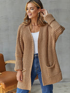 Women's comfortable cardigan with practical pockets in various colors. 9