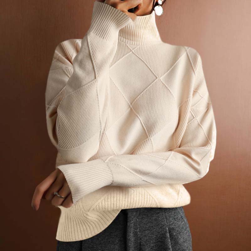 Women's Comfortable Turtleneck Sweater in soft knit fabric 8