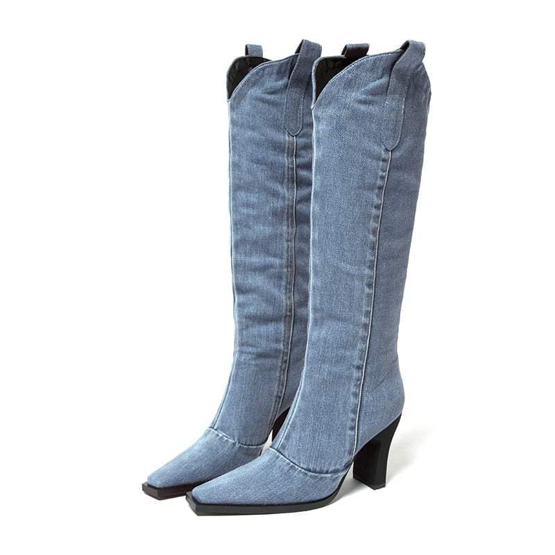Oklahoma Denim High Boots Amsterdam Style
