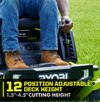RYOBI 80V HP Brushless 30 in. Battery Electric Cordless Zero Turn Mower with 80V 10 Ah Batteries Amsterdam Style