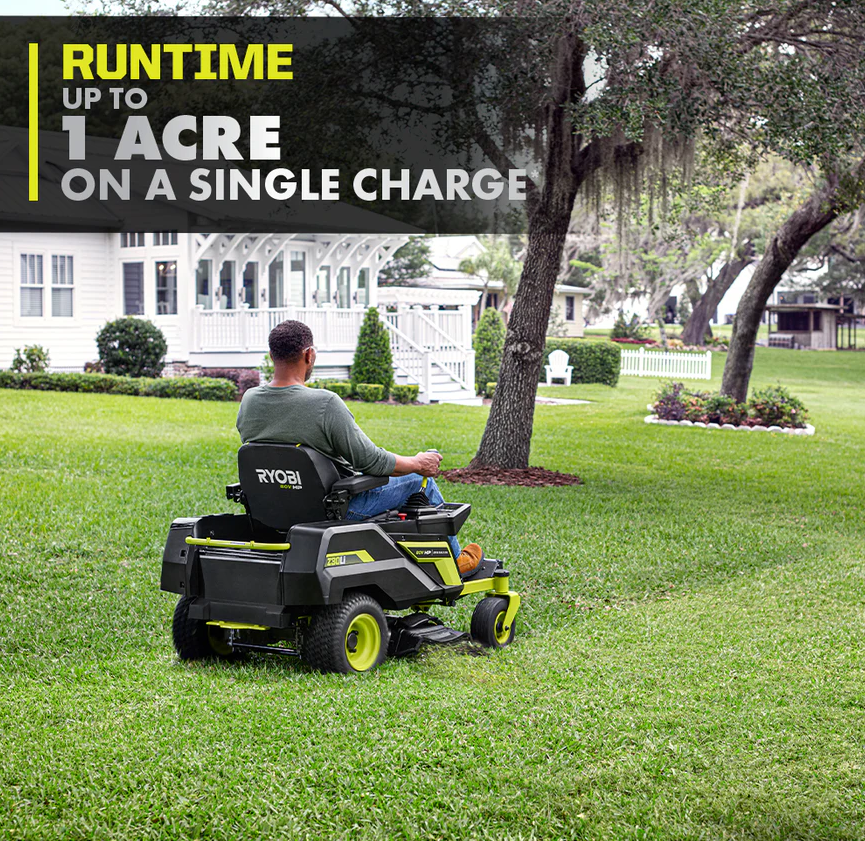 RYOBI 80V HP Brushless 30 in. Battery Electric Cordless Zero Turn Mower with 80V 10 Ah Batteries Amsterdam Style