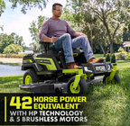 RYOBI 80V HP Brushless 54 in. Battery Electric Cordless Zero Turn Mower & Mulch Kit Amsterdam Style