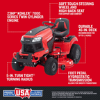 Craftsman T2400 – 46″ Hydrostatic Gas Riding Mower Amsterdam Style