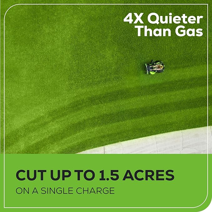 Greenworks 60V 42 Electric CrossoverZ Zero Turn Mower with 8 Ah Batteries and Dual Port Turbo Chargers Amsterdam Style