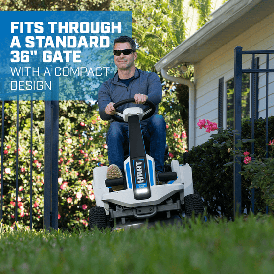 Hart 80-Volt 30-inch Deck Lithium-Ion Riding Lawn Mower Kit Amsterdam Style