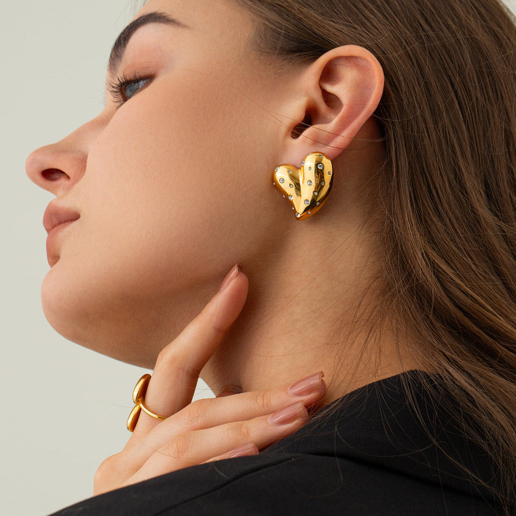 Twinkling Heart Earrings Amsterdam Style