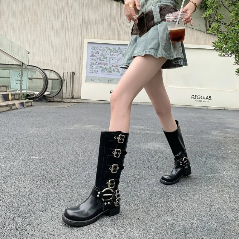 Midnight Marauder High Boots Amsterdam Style