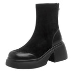 Camila Suede Platform Boots Amsterdam Style