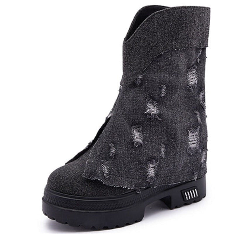 Kiara Denim Boots Amsterdam Style