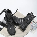Barka Denim Platform Boots Amsterdam Style